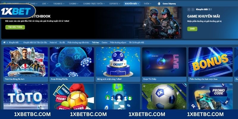 Kiếm vốn hời với kho khuyến mãi 1XBET cực khủng