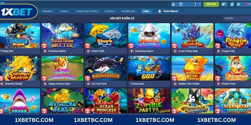 Bắn cá kiếm hũ khủng chỉ có tại nhà cái 1X BET